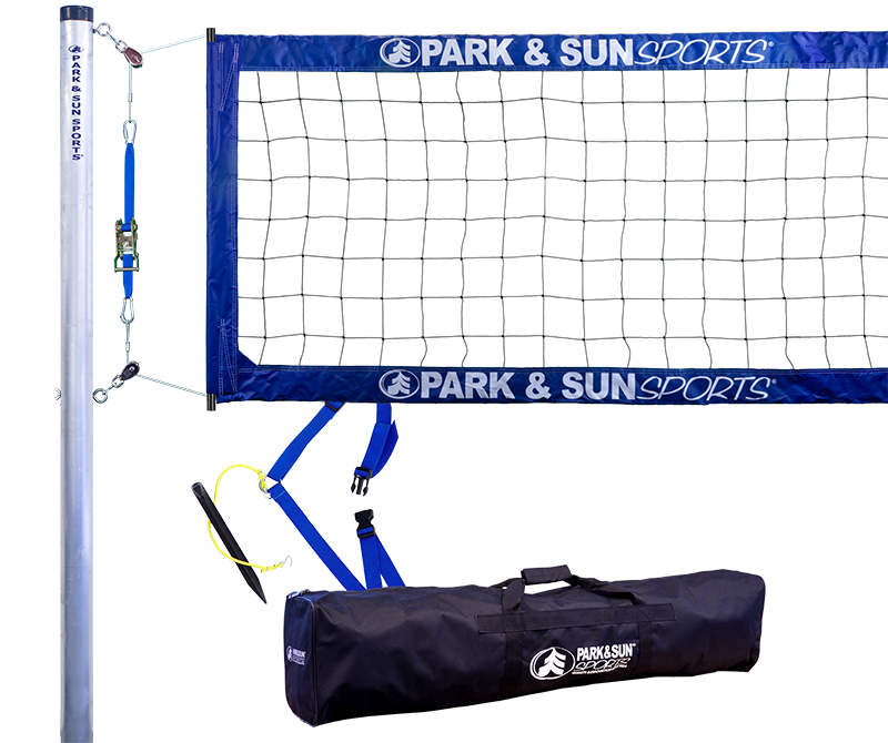 Park and Sports Blue Tournament 4000 Complete Outdoor Volleyball System