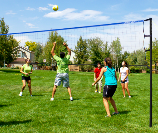 Park and Sports Blue Tournament Level grass volleyball Set