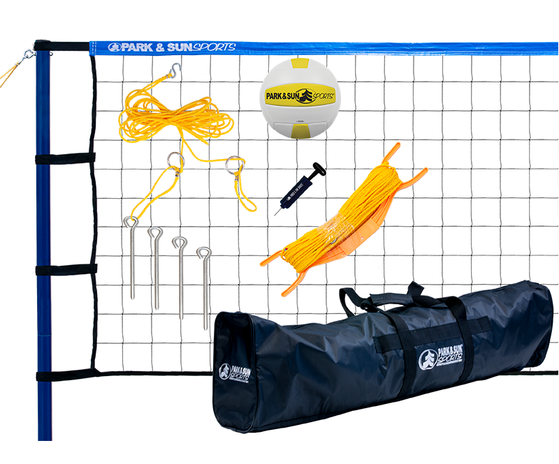 Park and Sports Blue Spiker Sport Blue Outdoor Volleyball Set Product Layout