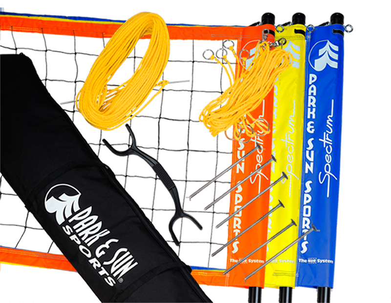 The Triball Pro Professional level volleyball net system is volleyball with