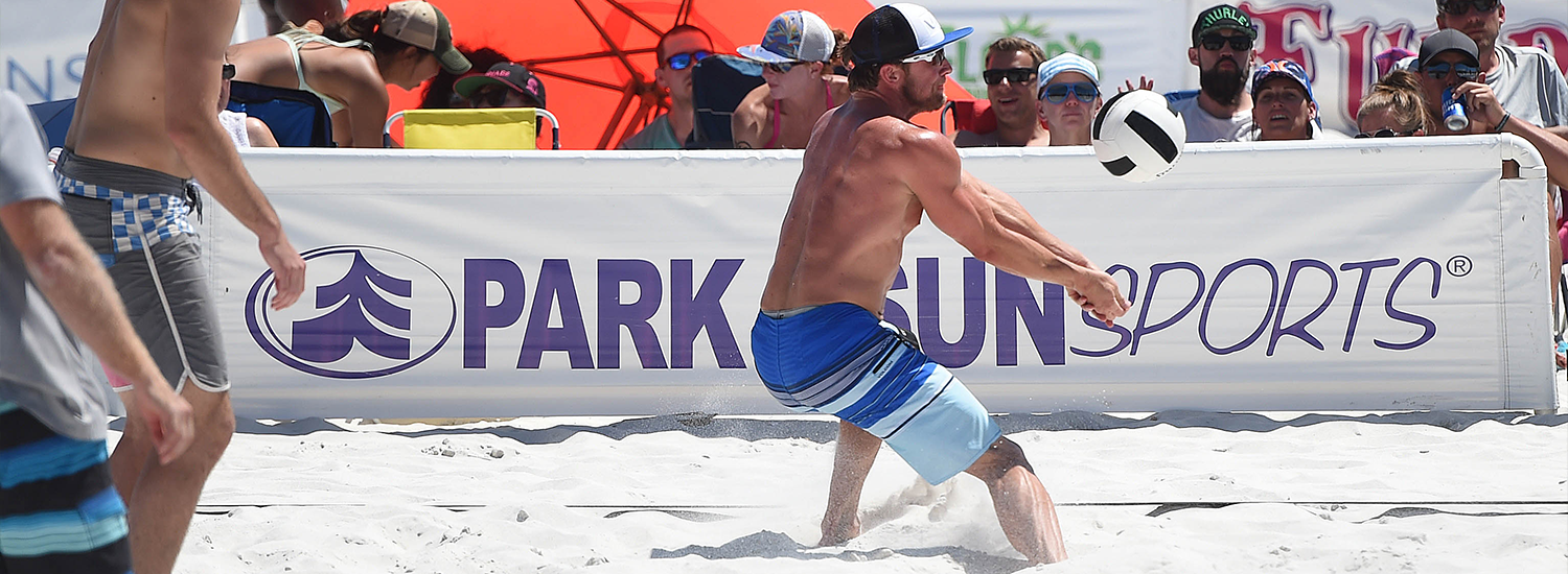 Park and Sun Sports professional beach volleyball court boundaries