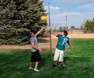 Park and Sun Sports - Deluxe three piece Tetherball Set Action