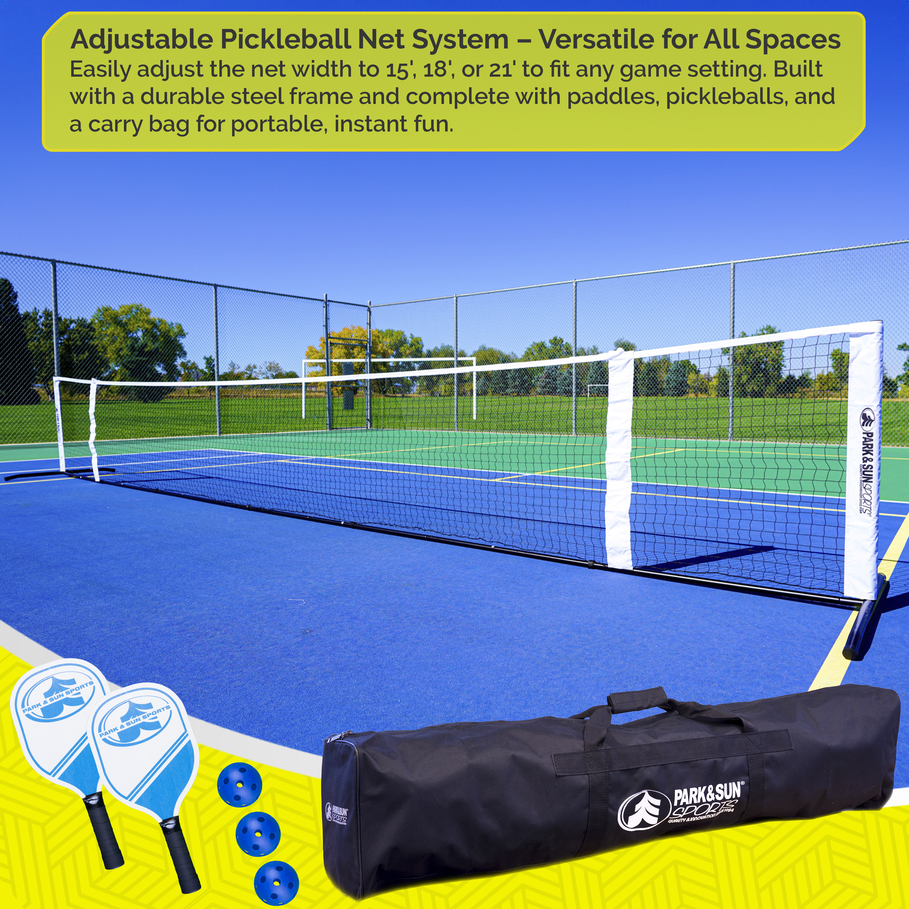 Adjustable Portable pickleball set
