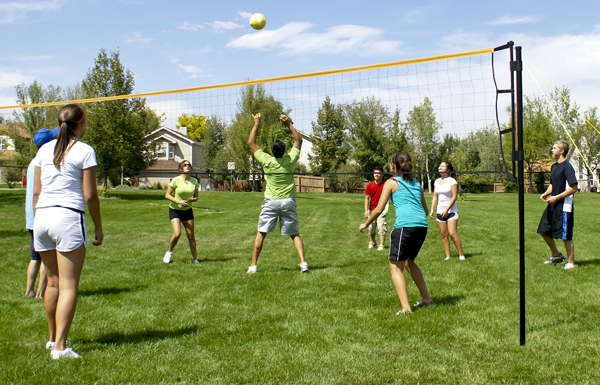 Orange Tournament Flex Outdoor Volleyball System