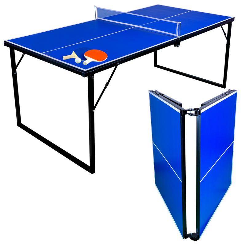 Folding blue Ping Pong Table