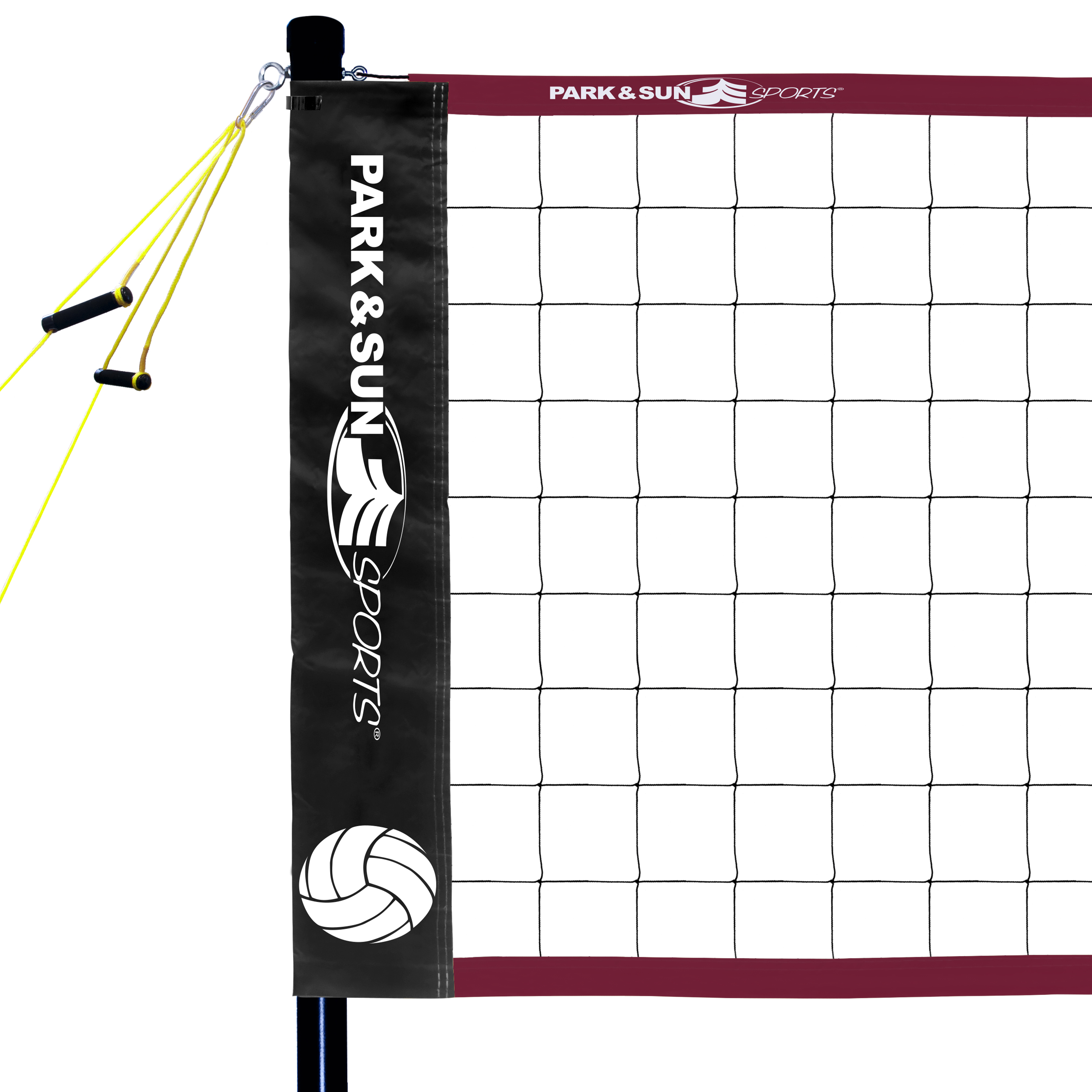 New Burgnady grass and beach portable volleyball set