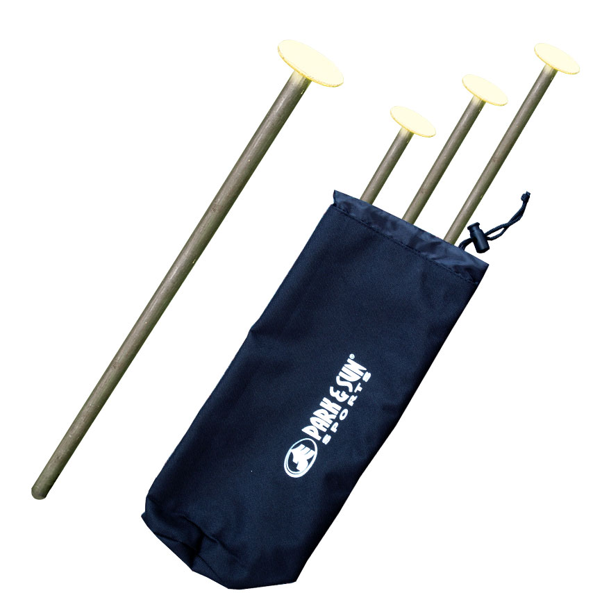 12 inch Grass volleyball stakes with bag