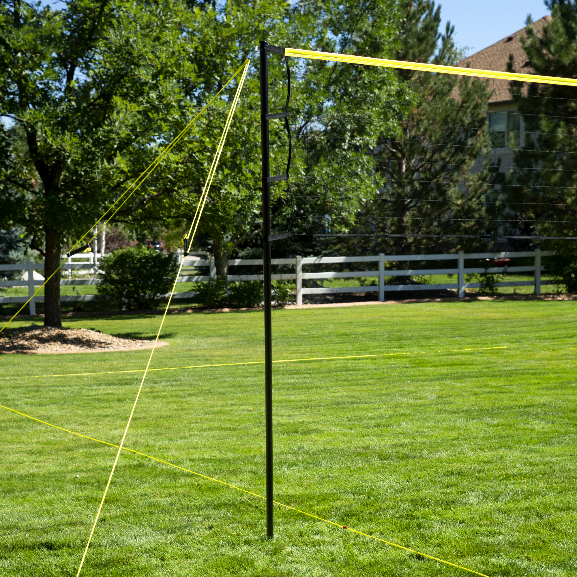 outdoor portable yellow volleyball net