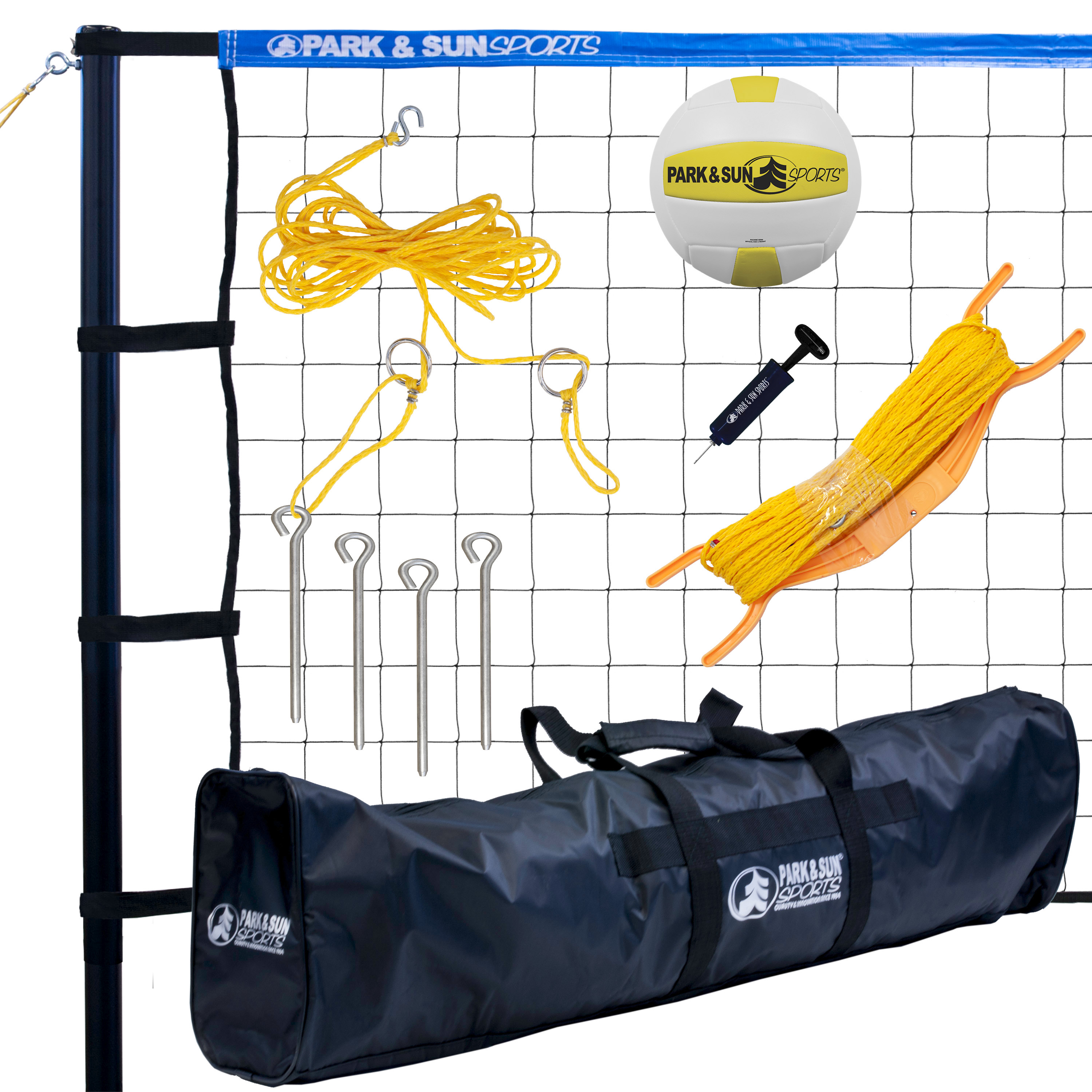 Park and Sports Blue Tournament 179 Volleyball Set Product Layout