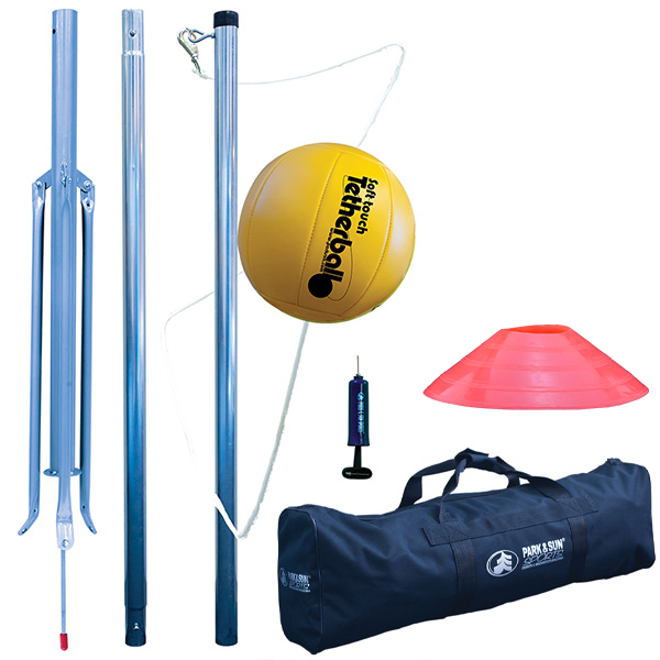 Tetherball Portable System Tripod And Grass Spear Heavy Duty Set Anchor Spike 