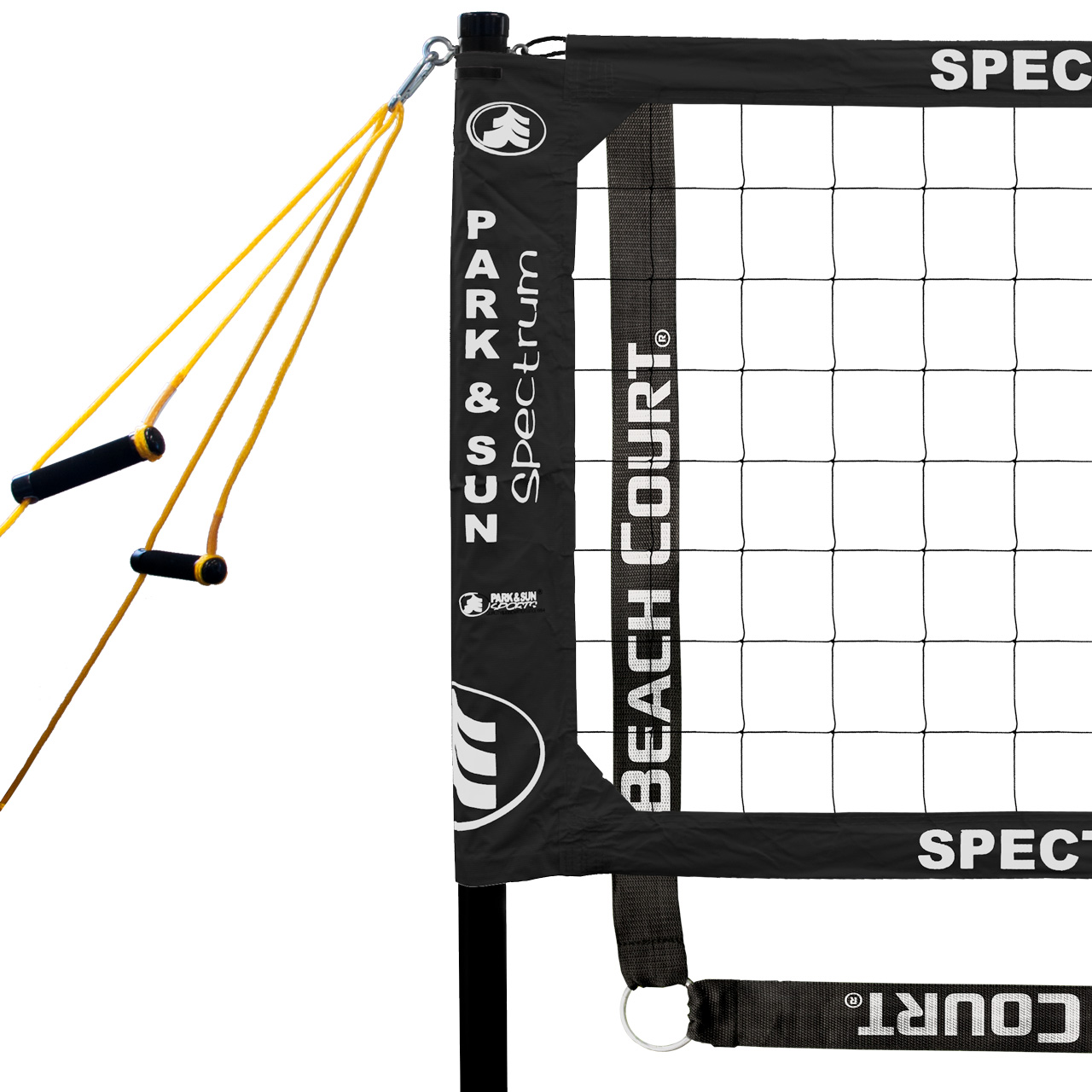 Spectrum Classic portable outdoor volleyball set with black net and short-court boundary