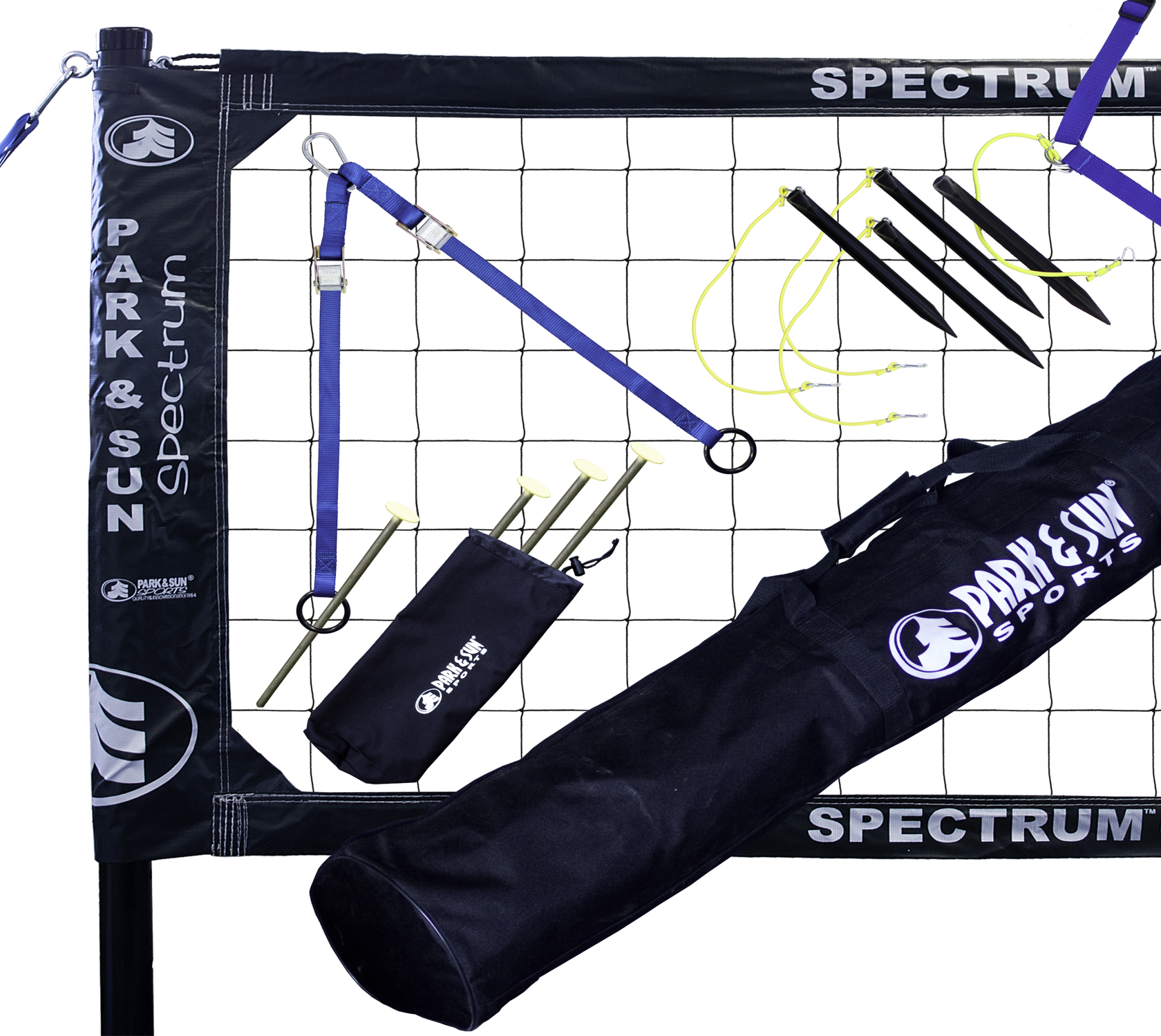 Spectrum Elite grass and sand portable volleyball set