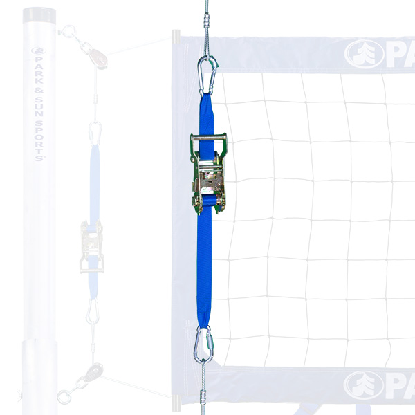 Volleyball cable net tensionsers
