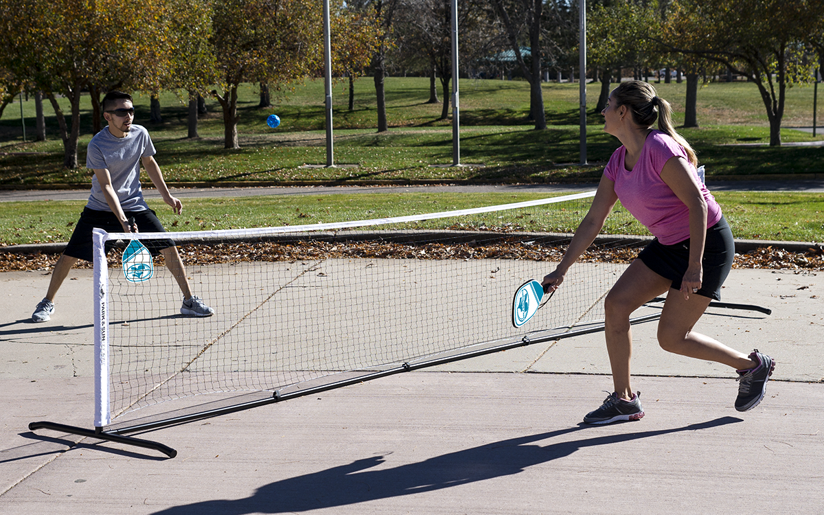 Tragbare Outdoor Faltbare Badminton Tennis Volleyball Net Stand Set Beach Sport 