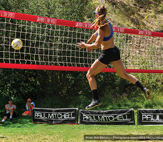 Park and Sun Sports Spiker Sport Steel Volleyball Net Set Blue for sale online
